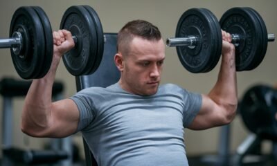 seated Arnold press