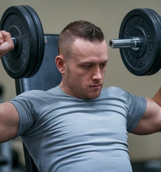seated Arnold press